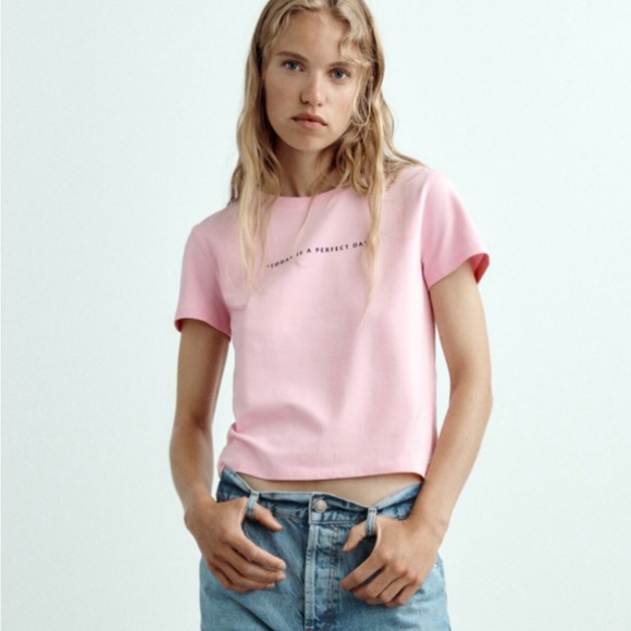 New! Baby pink tee ! - Picture 3 of 7